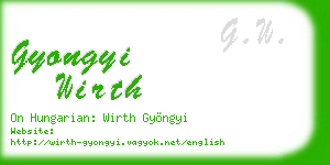 gyongyi wirth business card