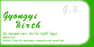 gyongyi wirth business card